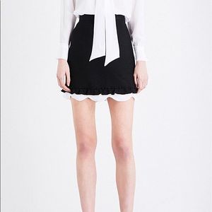 Sandro Black Edonia Ribbed-knit Skirt